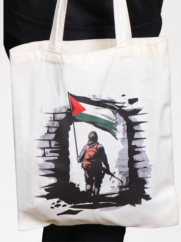 Small canvas handbag