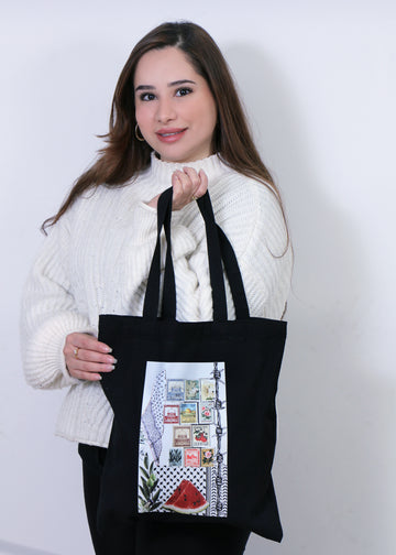 Small canvas handbag